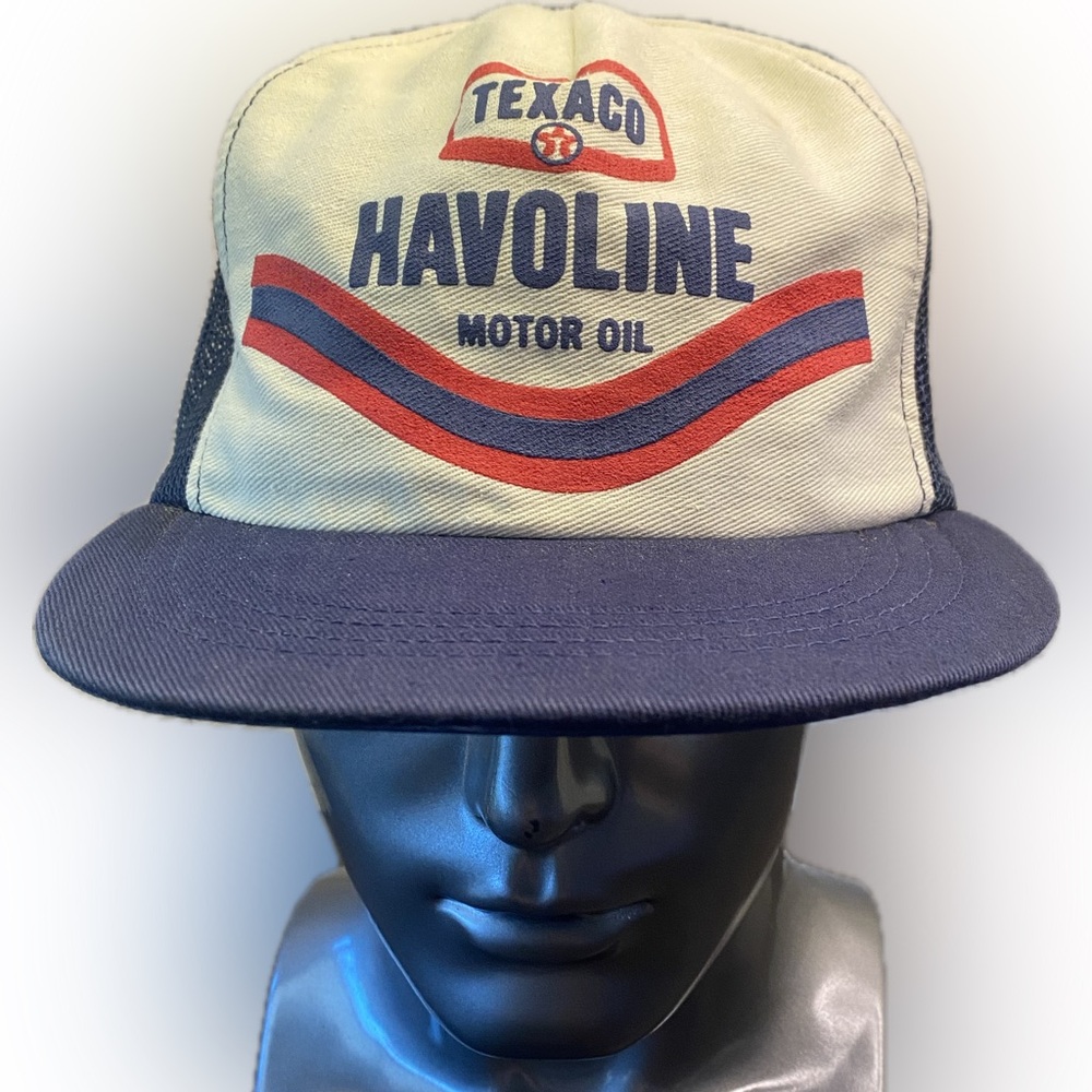 Vintage 80’s Texaco Havoline Motor Oil Snapback Trucker Made In USA